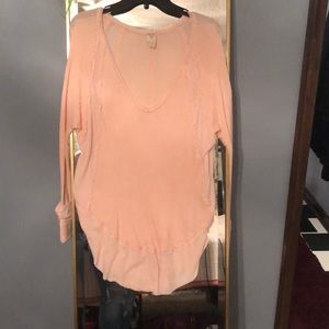 We The Free light pink waffle long sleeve